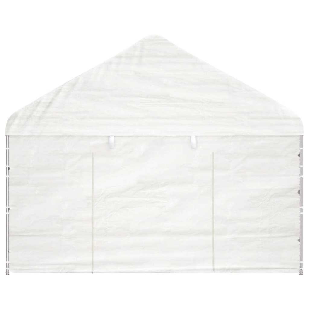 vidaXL Gazebo con Tetto Bianco 8,92x4,08x3,22 m in Polietilene