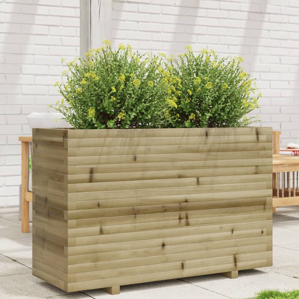 vidaXL Fioriera da Giardino 110x40x72,5 cm in Legno di Pino Impregnato