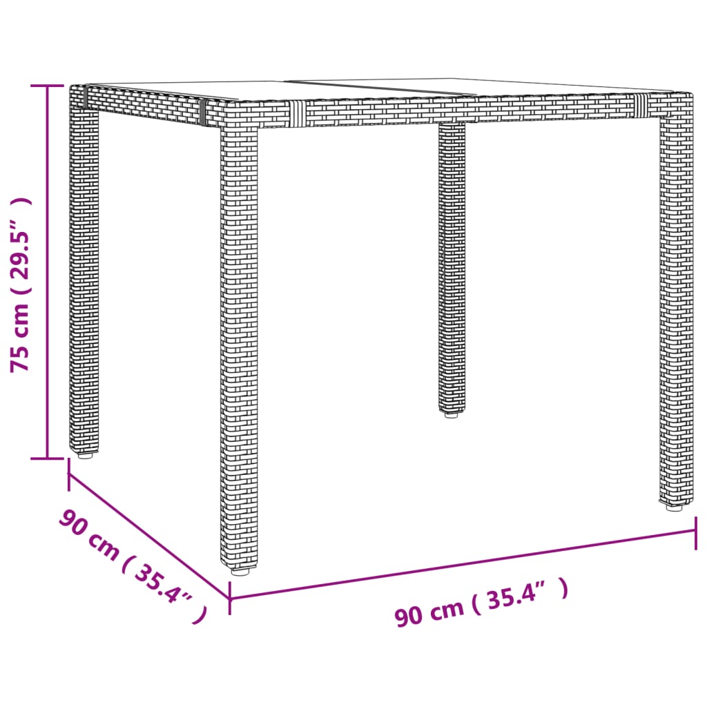 vidaXL Set da Bistrò 3 pz con Cuscini Beige in Polyrattan