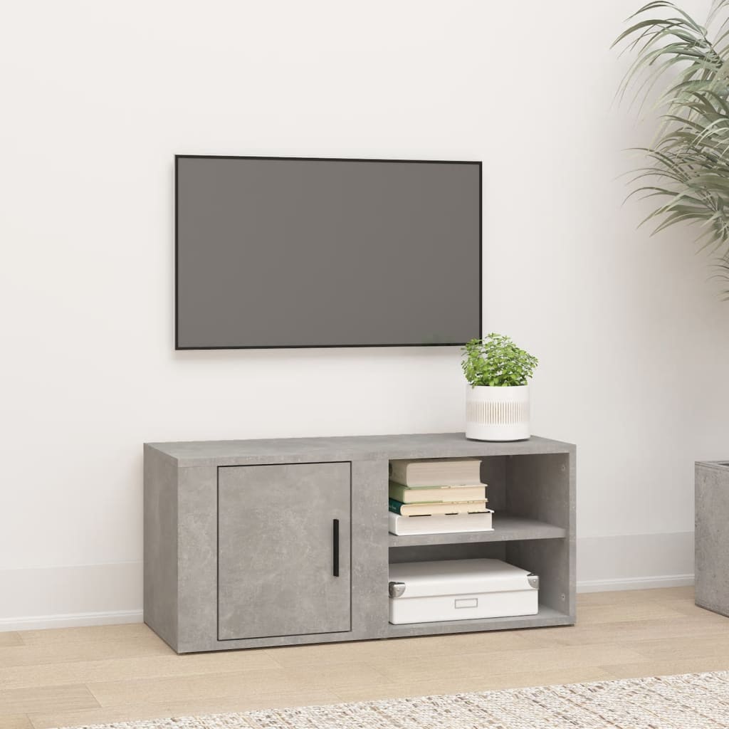 vidaXL Mobile Porta TV Grigio Cemento 80x31,5x36 cm Legno Multistrato