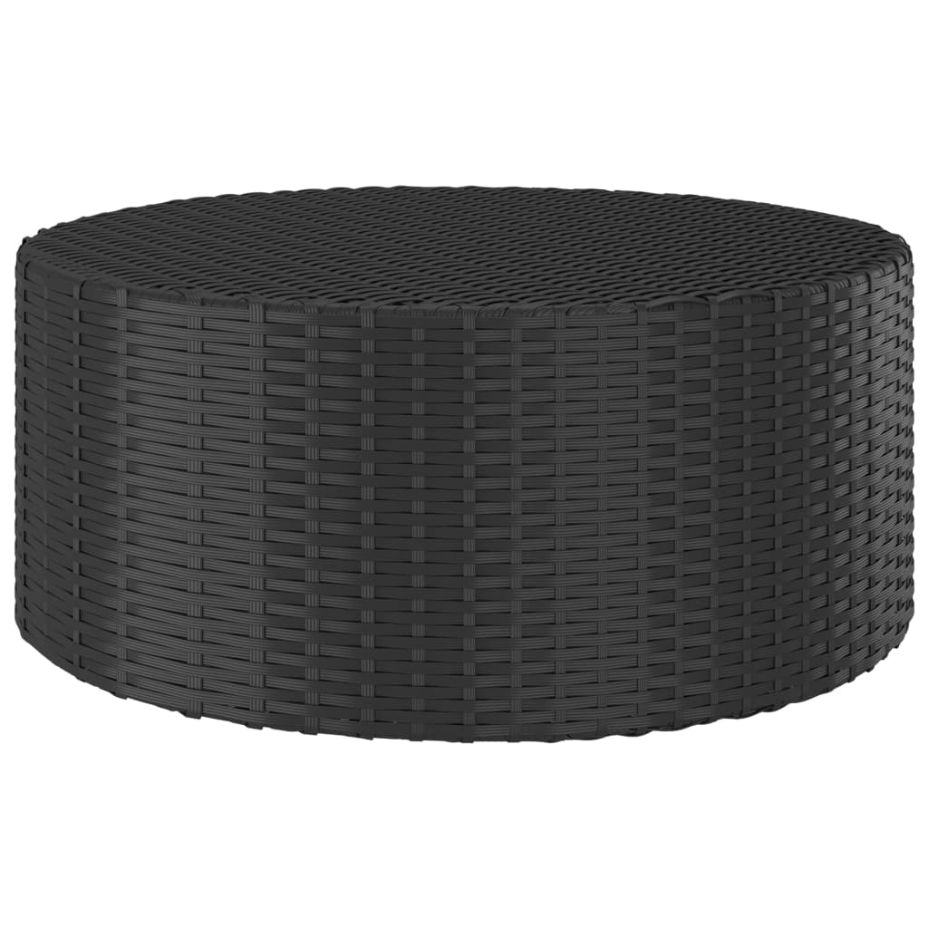 vidaXL Set Divani da Giardino 7 pz con Cuscini in Polyrattan Nero