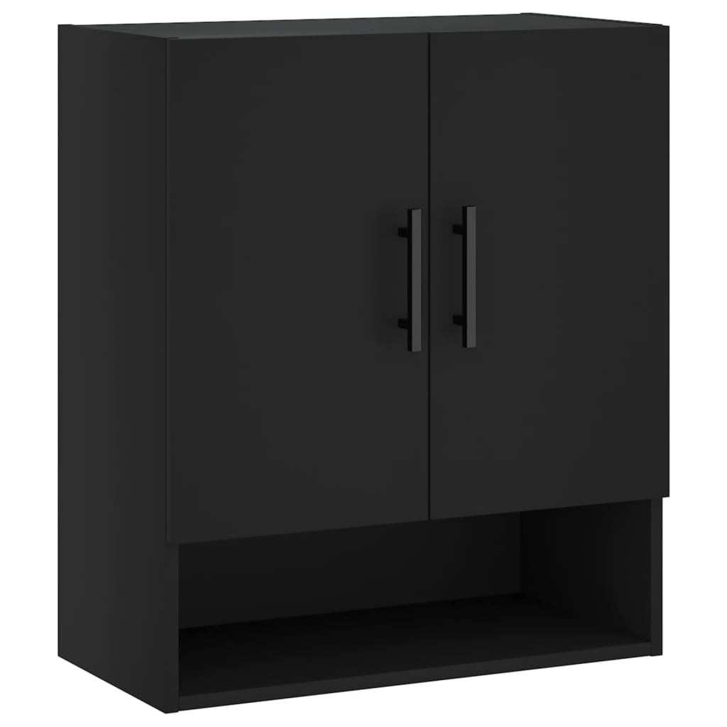 vidaXL Armadietto a Muro Nero 60x31x70 cm in Legno Multistrato