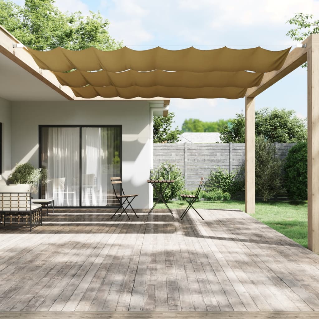 vidaXL Paravento Verticale Beige 180x1200 cm in Tessuto Oxford