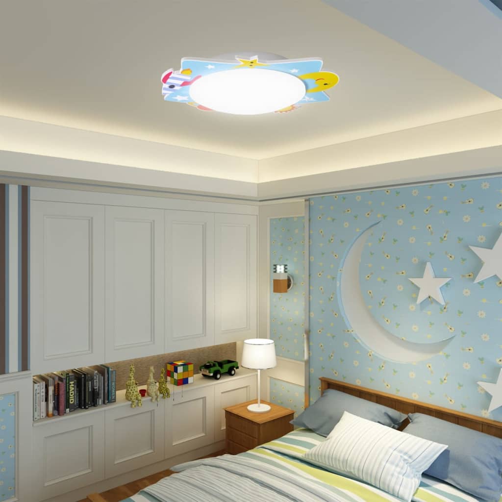 Lampada da soffitto plafoniera per camera dei bambini stelle e luna