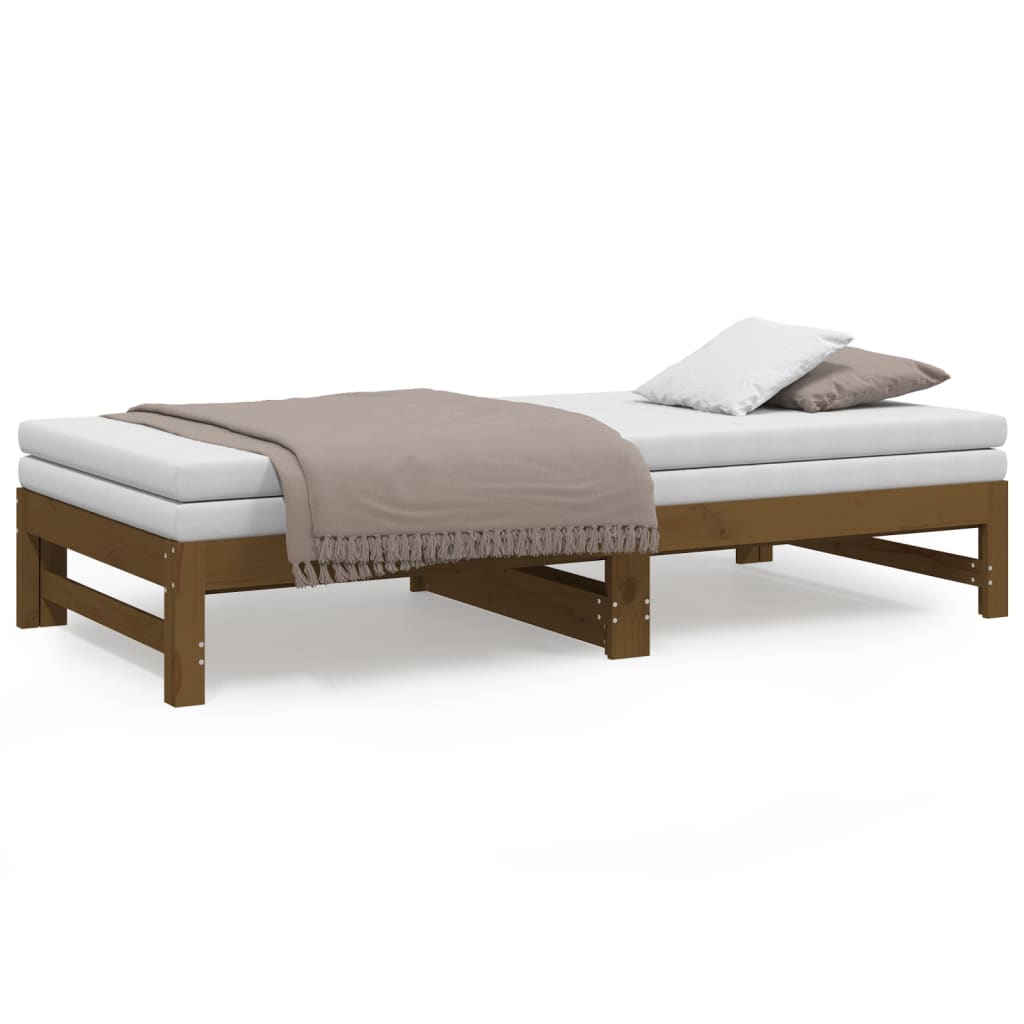 vidaXL Dormeuse Estraibile Ambra 2x(75x190) cm Legno Massello di Pino