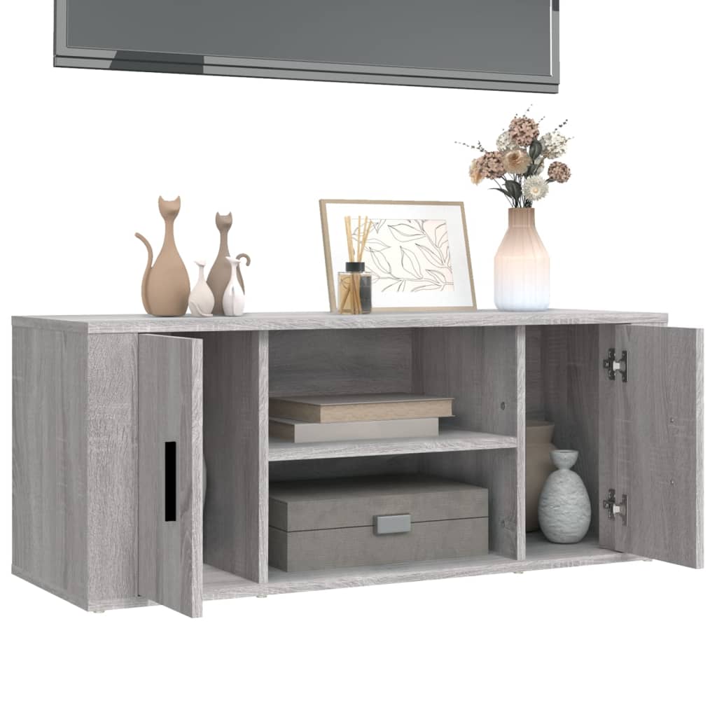 vidaXL Mobile TV Grigio Sonoma 100x35x40 cm in Legno Multistrato