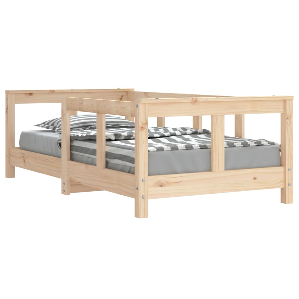 vidaXL Giroletto per Bambini 70x140 cm in Legno Massello di Pino