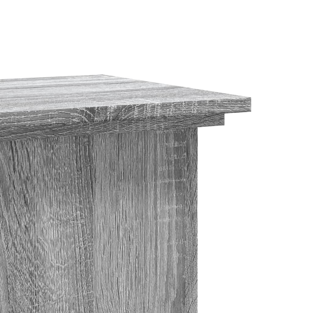 vidaXL Supporto per Piante Grigio Sonoma 33x33x80 cm Legno Multistrato