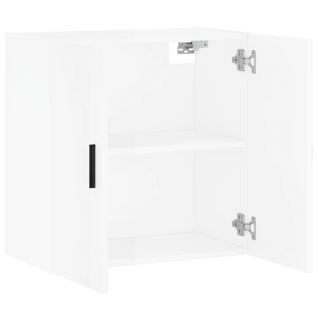 vidaXL Armadietto a Muro Bianco Lucido 60x31x60 cm Legno Multistrato