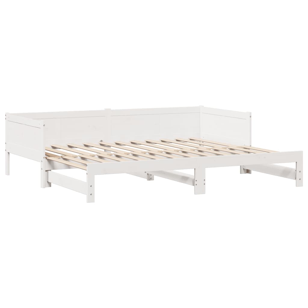 vidaXL Dormeuse Letto Estraibile e Cassetti Bianca 80x200cm Legno Pino