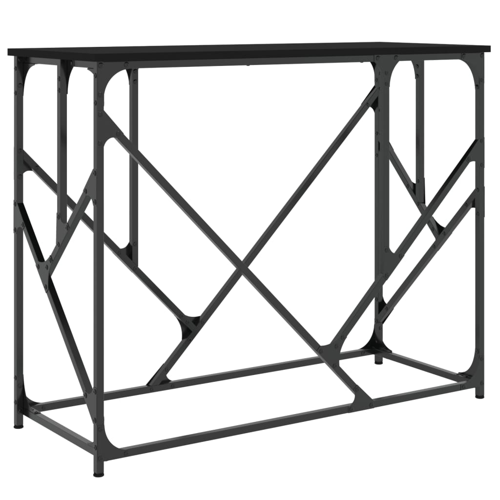 vidaXL Tavolino Consolle Nero 100x40x80 cm in Legno Multistrato