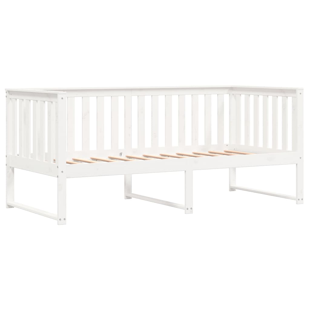 vidaXL Dormeuse senza Materasso Bianca 90x200 cm Legno Massello Pino