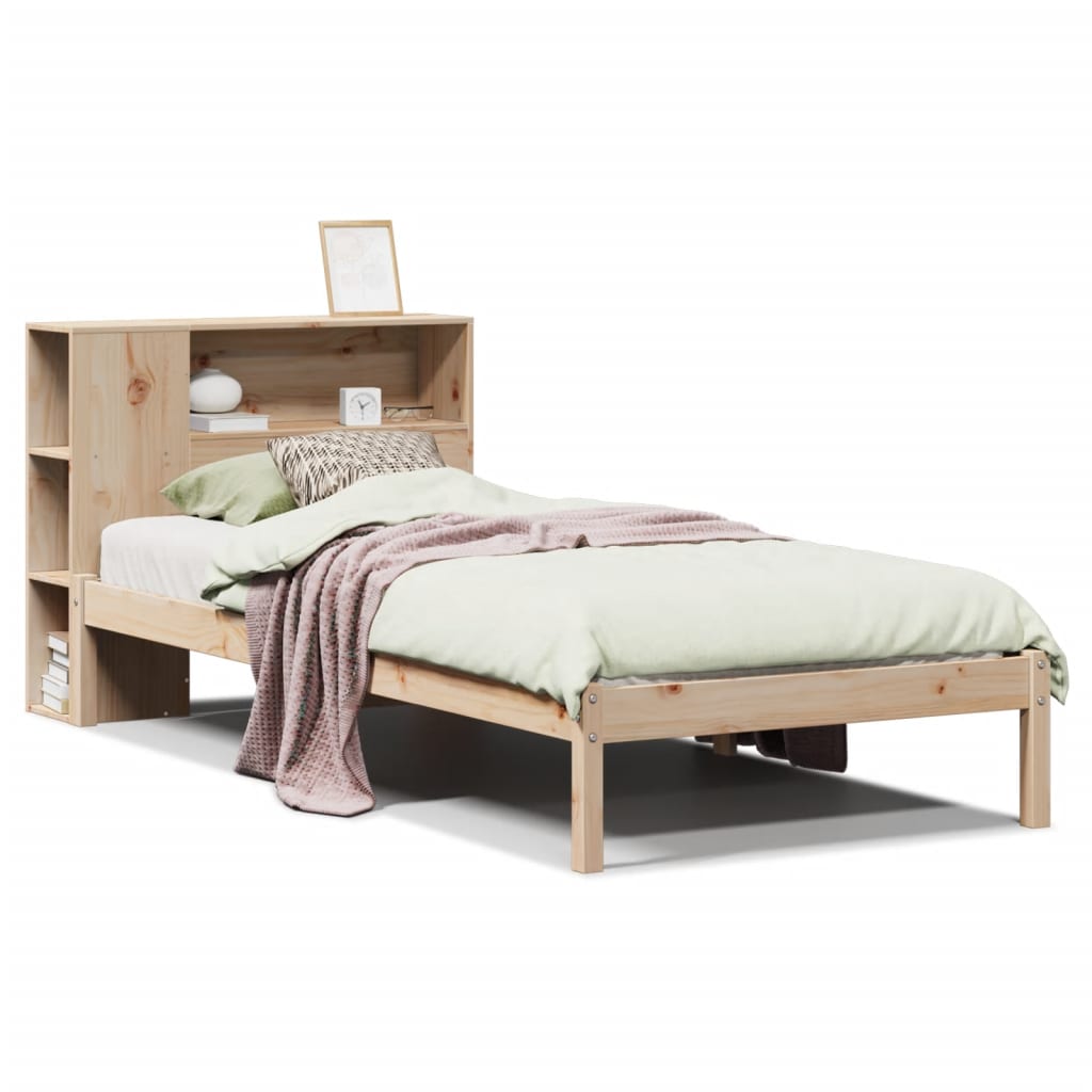 vidaXL Letto Libreria senza Materasso 90x190 cm Legno Massello Pino