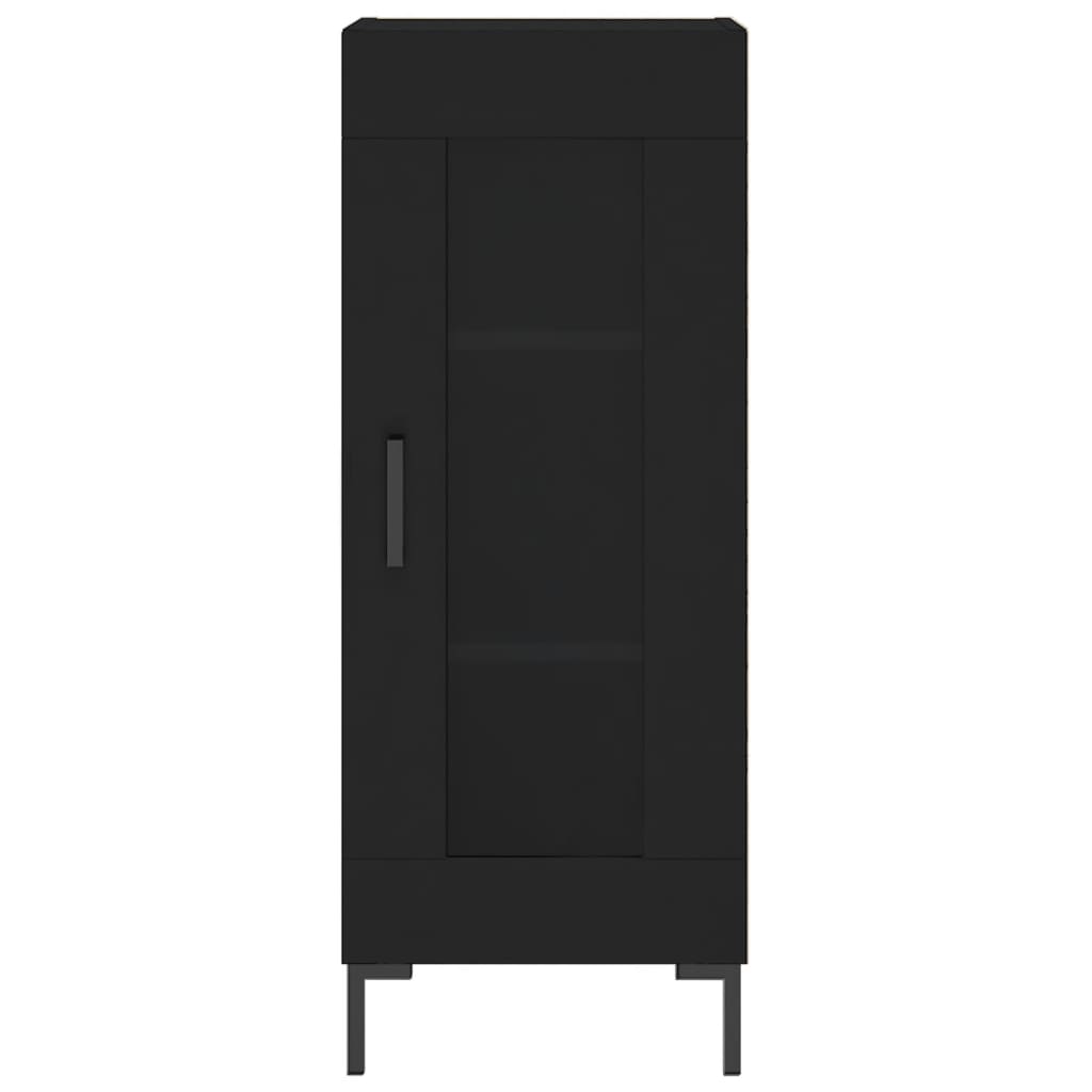 vidaXL Credenza Nero 34,5x34x90 cm in Legno Multistrato