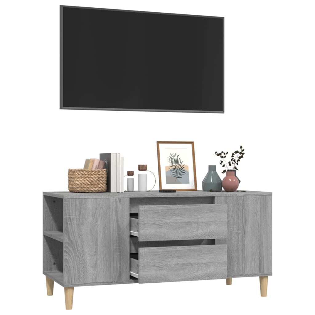 vidaXL Mobile Porta TV Grigio Sonoma 102x44,5x50 cm Legno Multistrato