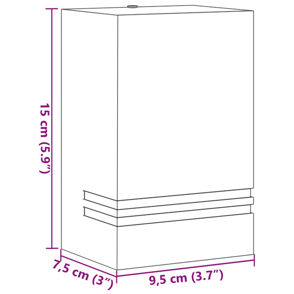 vidaXL Applique da Esterno Argento in Acciaio Inossidabile