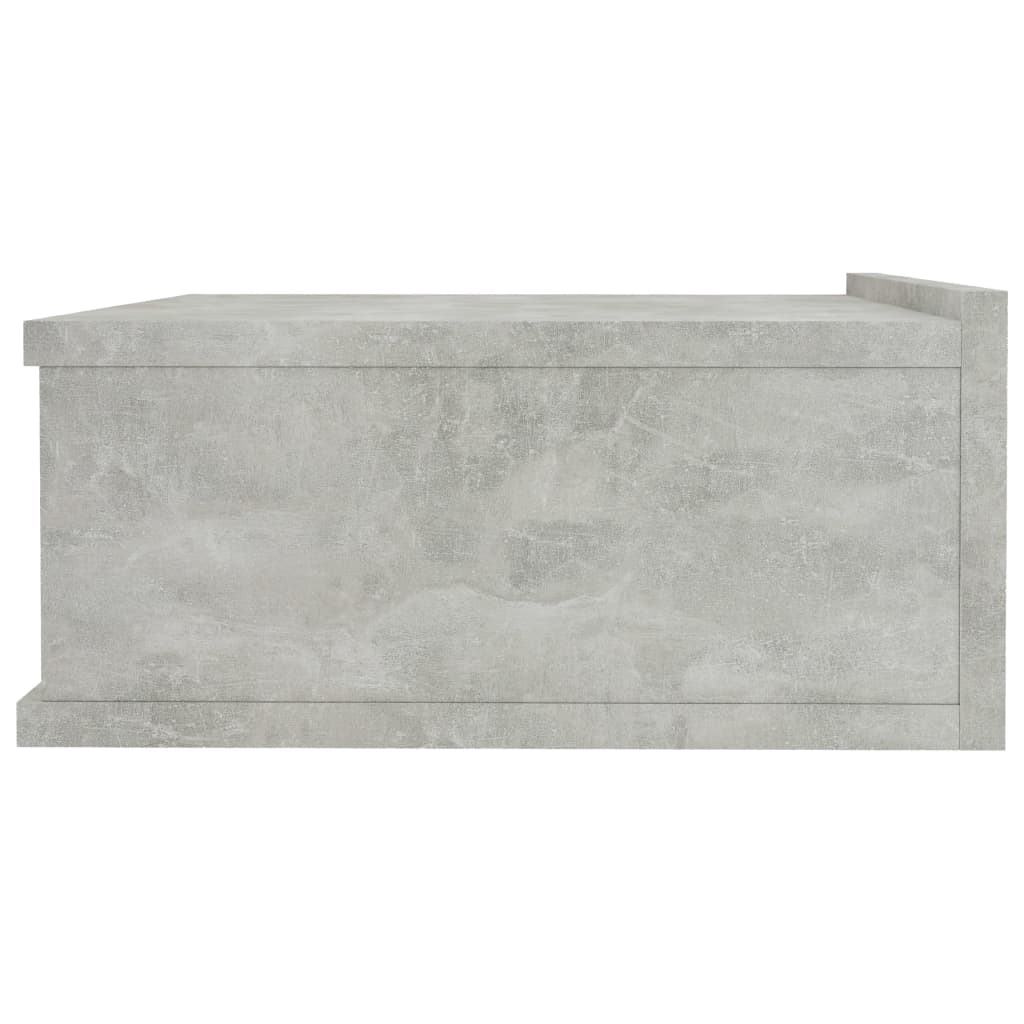 vidaXL Comodino Pensile Grigio Cemento 40x30x15cm in Legno Multistrato