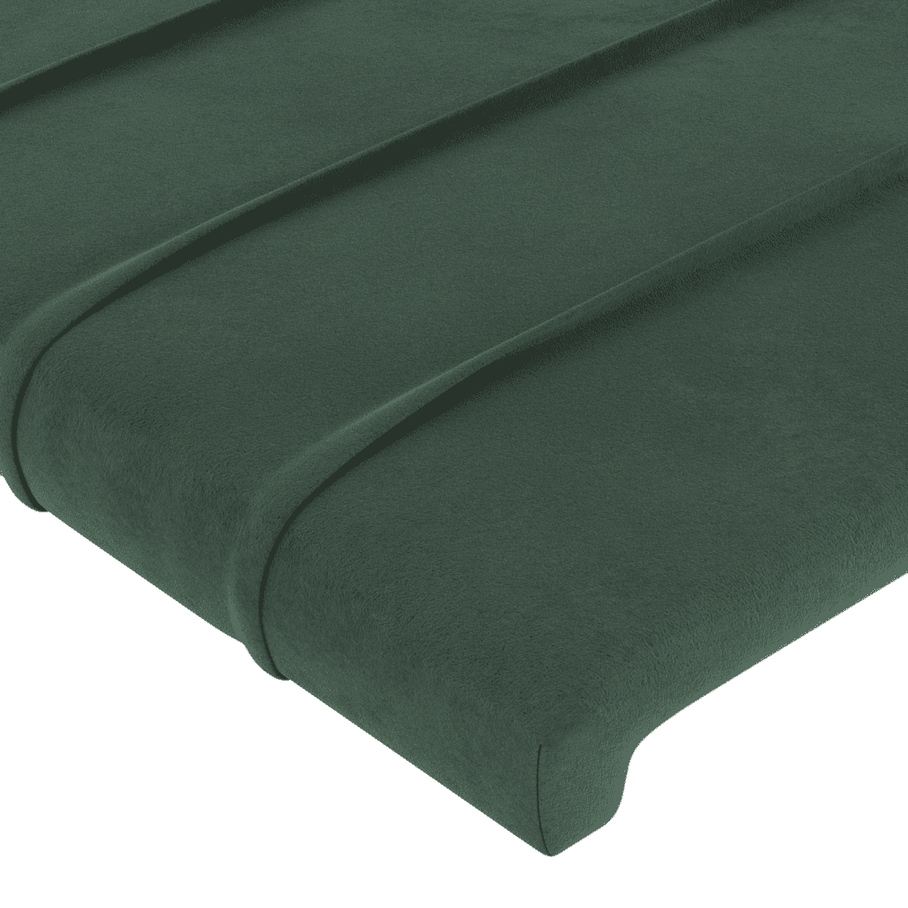 vidaXL Giroletto a Molle con Materasso Verde Scuro 140x190 cm Velluto