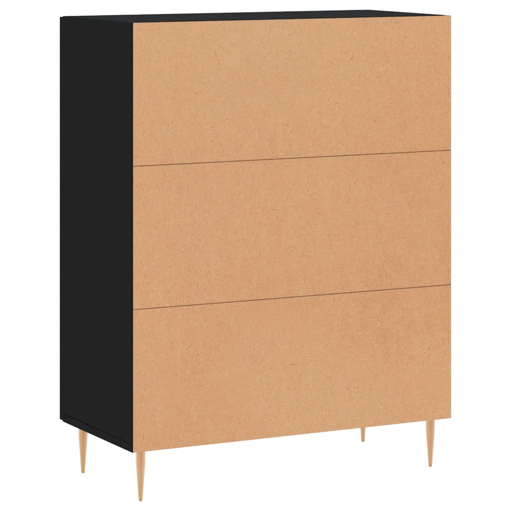 vidaXL Credenza Nera 69,5x34x90 cm in Legno Multistrato