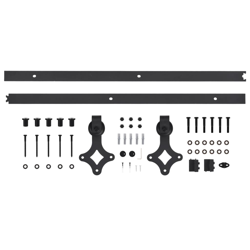 vidaXL Porta Scorrevole con Set Hardware 85x210 cm Legno Massello Pino