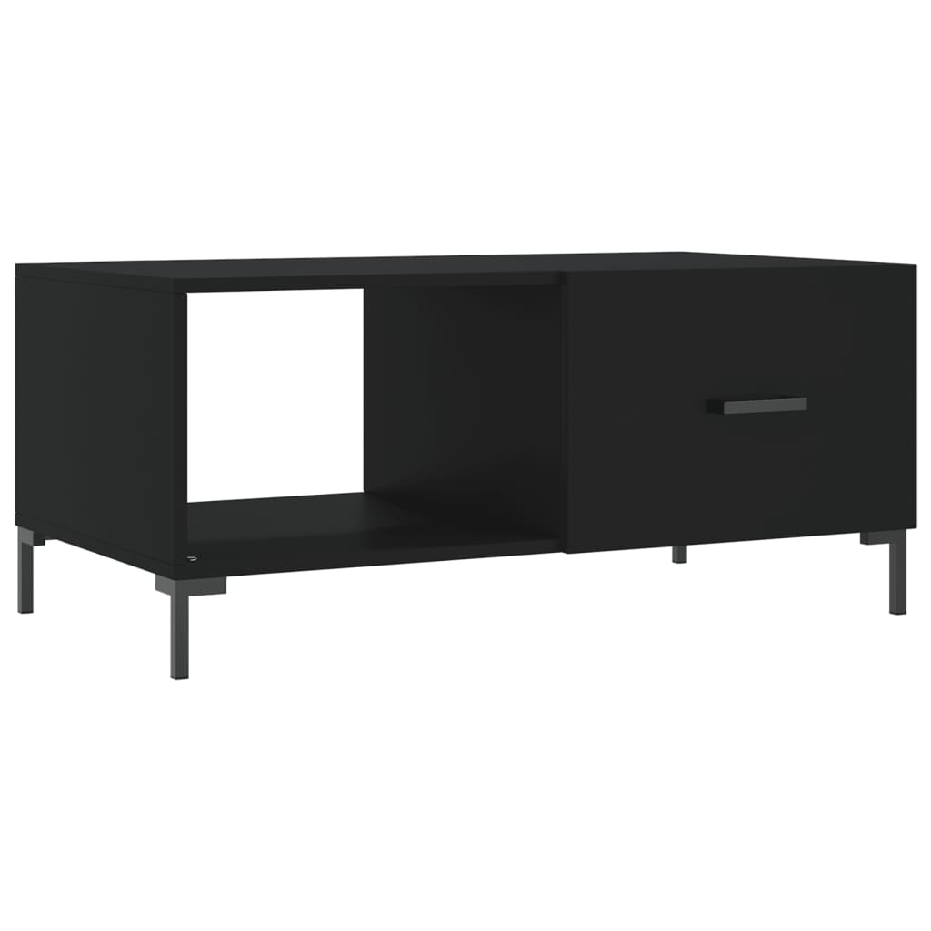 vidaXL Tavolino da Salotto Nero 90x50x40 cm in Legno Multistrato