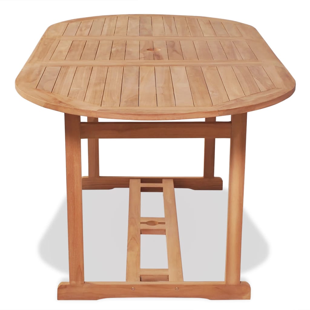 vidaXL Set da Pranzo da Giardino 7pz Sedie Pieghevoli Massello di Teak