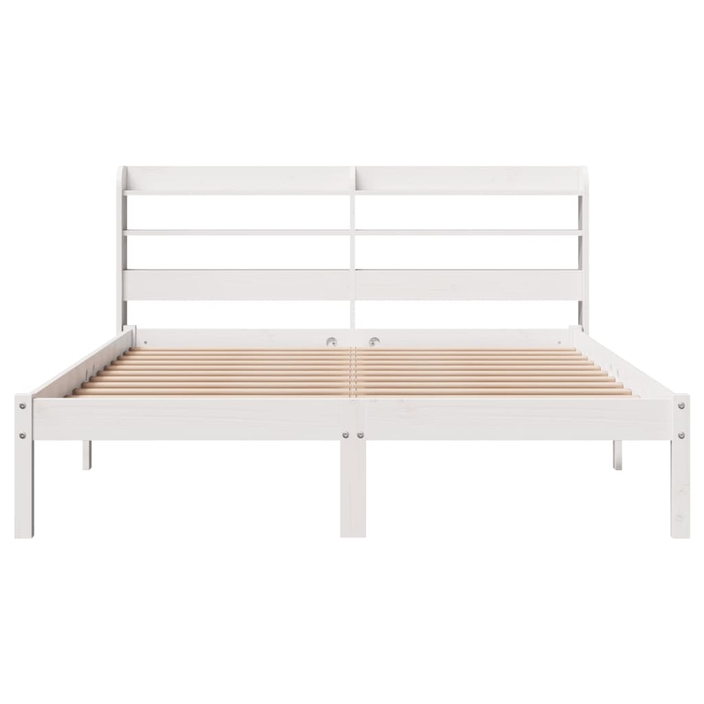 vidaXL Letto senza Materasso Bianco 120x190 cm Legno Massello di Pino