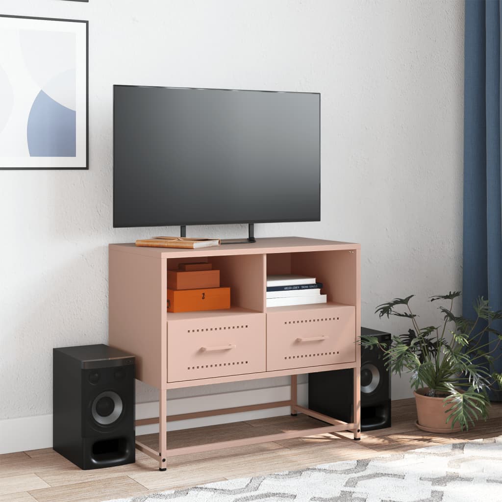 vidaXL Mobile TV Rosa 68x39x60,5 cm in Acciaio