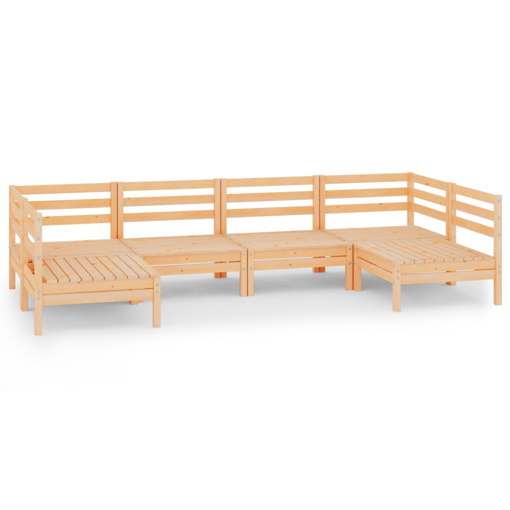 vidaXL Set Salotto da Giardino 6 pz in Legno Massello di Pino