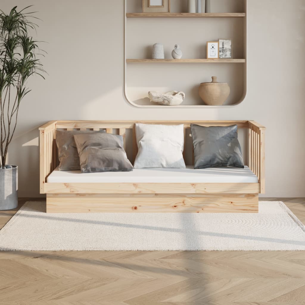 vidaXL Dormeuse senza Materasso 90x190 cm in Legno Massello di Pino