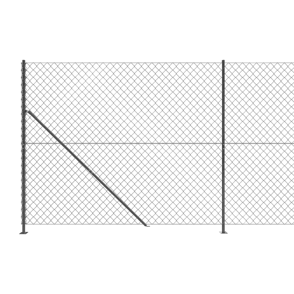 vidaXL Recinzione a Rete con Flangia Antracite 1,8x25 m