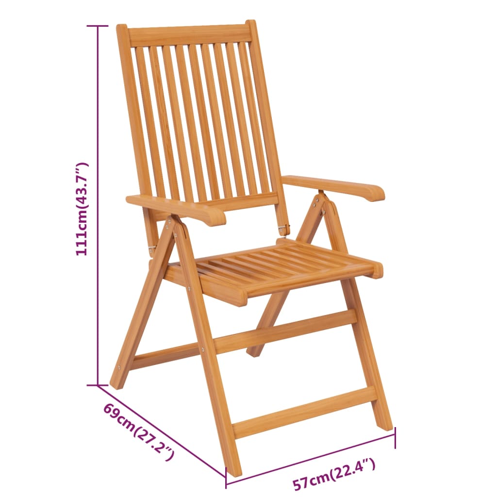 vidaXL Set Mobili da Pranzo da Giardino 7 pz Legno Massello di Acacia