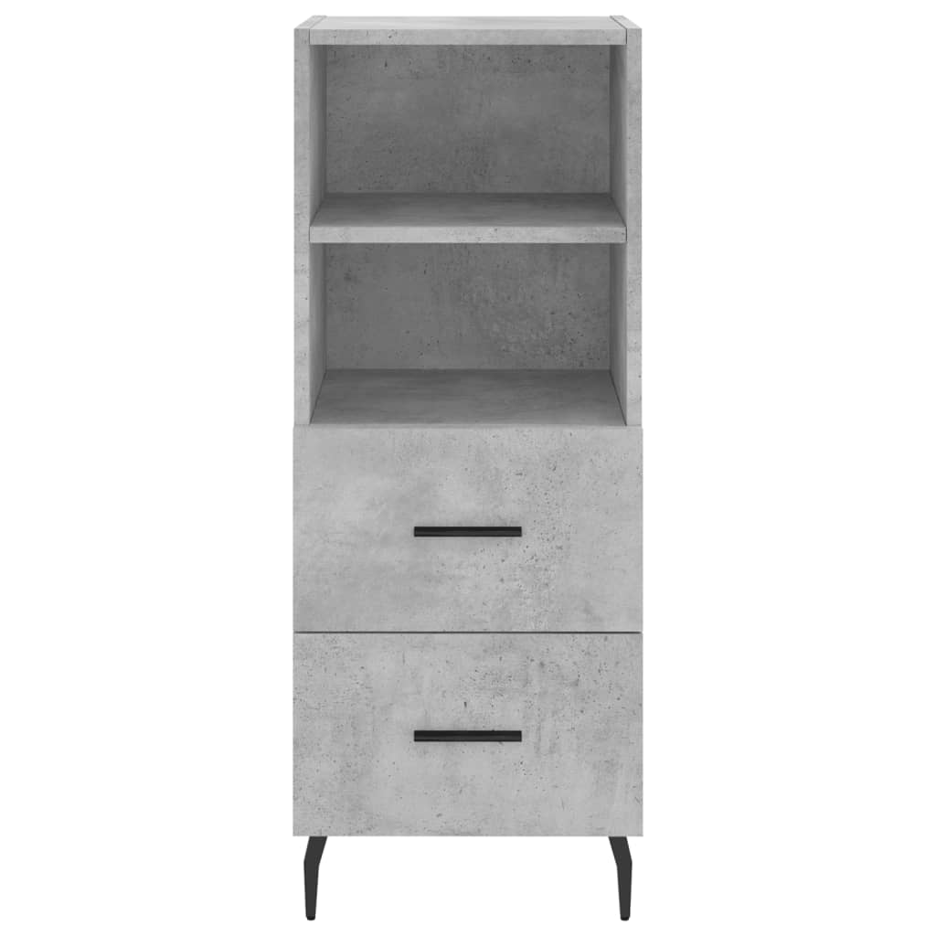 vidaXL Credenza Grigio Cemento 34,5x34x90 cm in Legno Multistrato