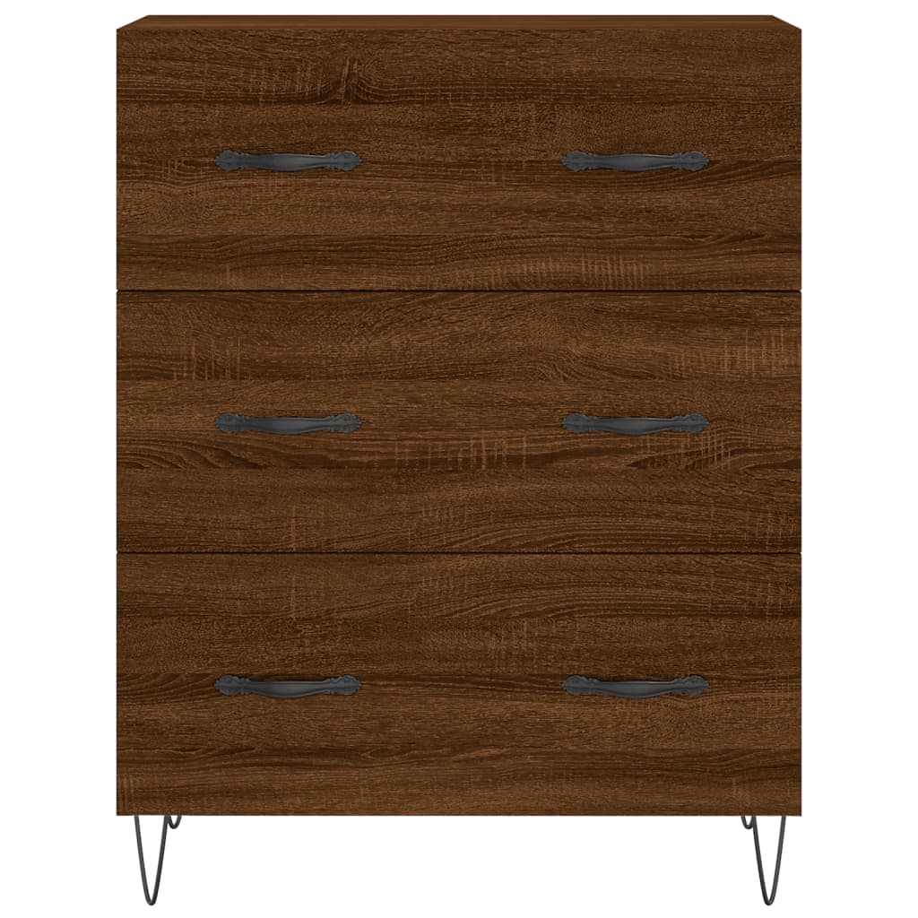 vidaXL Credenza Rovere Marrone 69,5x34x180 cm in Legno Multistrato