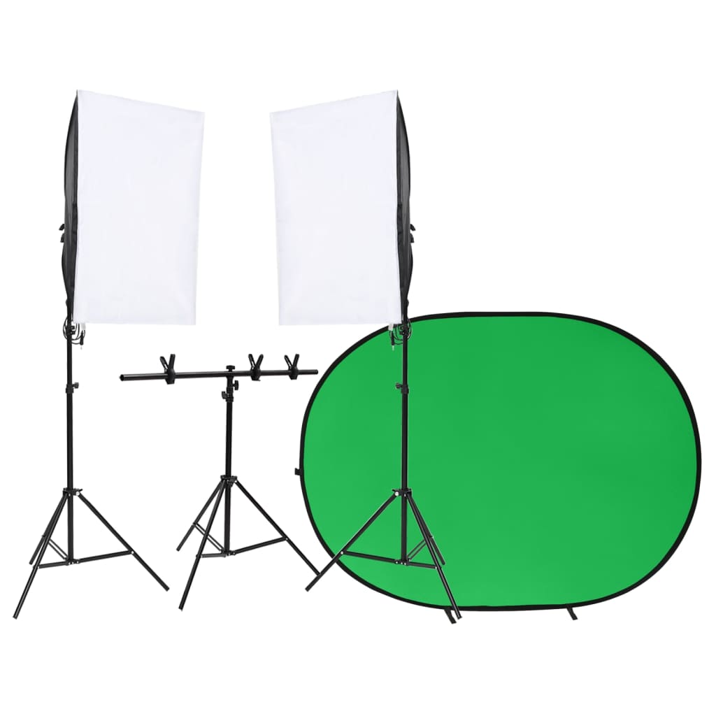 vidaXL Kit per Studio Fotografico con Set di Luci e Fondale