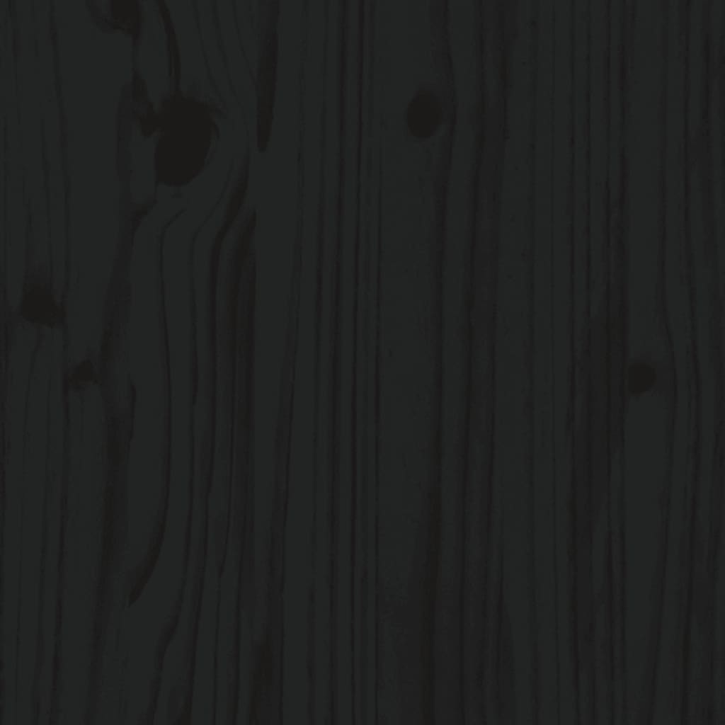 vidaXL Fioriera Rialzata da Giardino Nera 160x30x38 cm Massello Pino