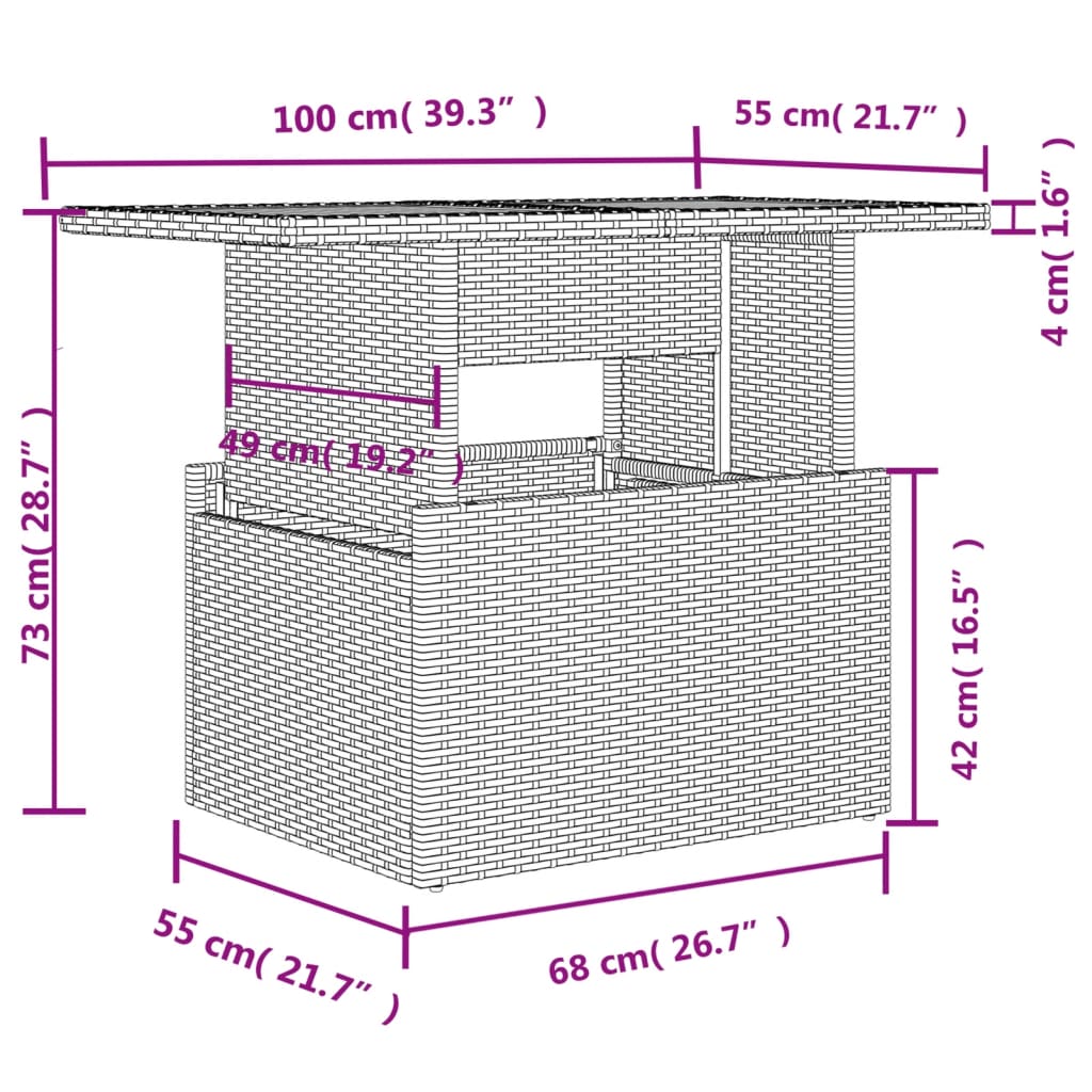 vidaXL Set Divani da Giardino con Cuscini 7pz Nero Polyrattan