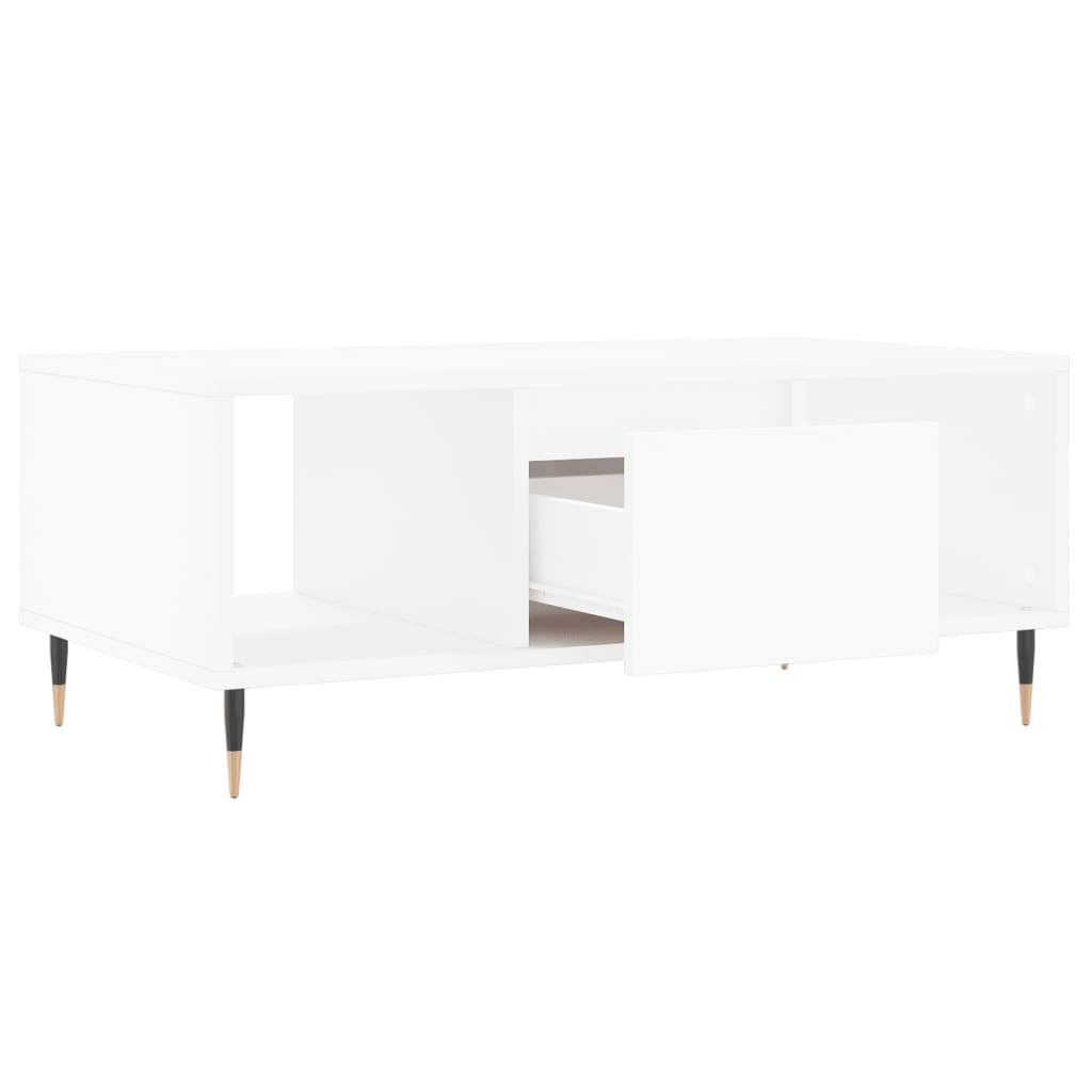 vidaXL Tavolino da Salotto Bianco 90x50x36,5 cm in Legno Multistrato