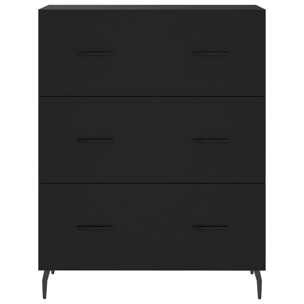 vidaXL Credenza Nera 69,5x34x90 cm in Legno Multistrato