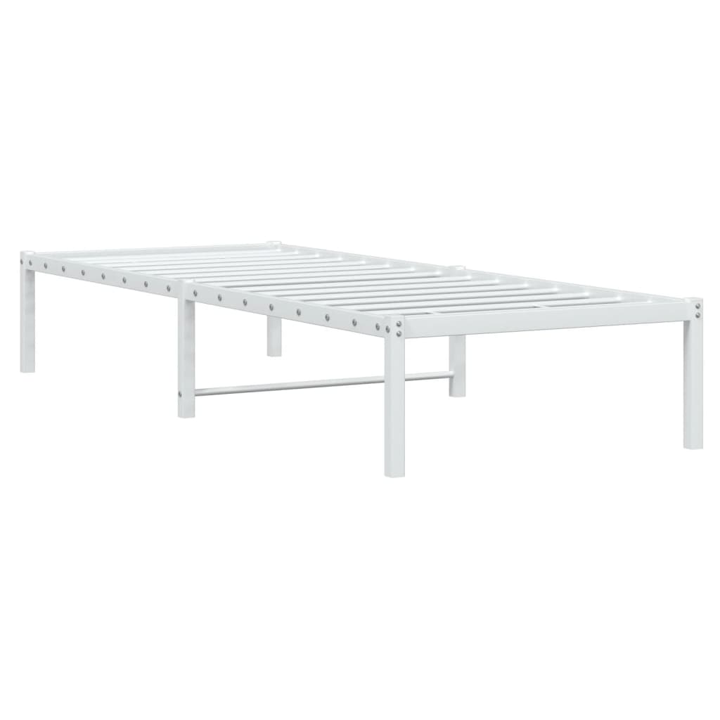 vidaXL Giroletto in Metallo Bianco 75x190 cm