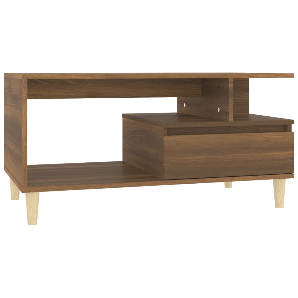 vidaXL Tavolino Salotto Rovere Marrone 90x49x45 cm Legno Multistrato