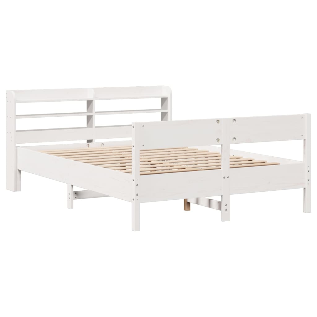 vidaXL Letto senza Materasso Bianco 120x200 cm Legno Massello di Pino