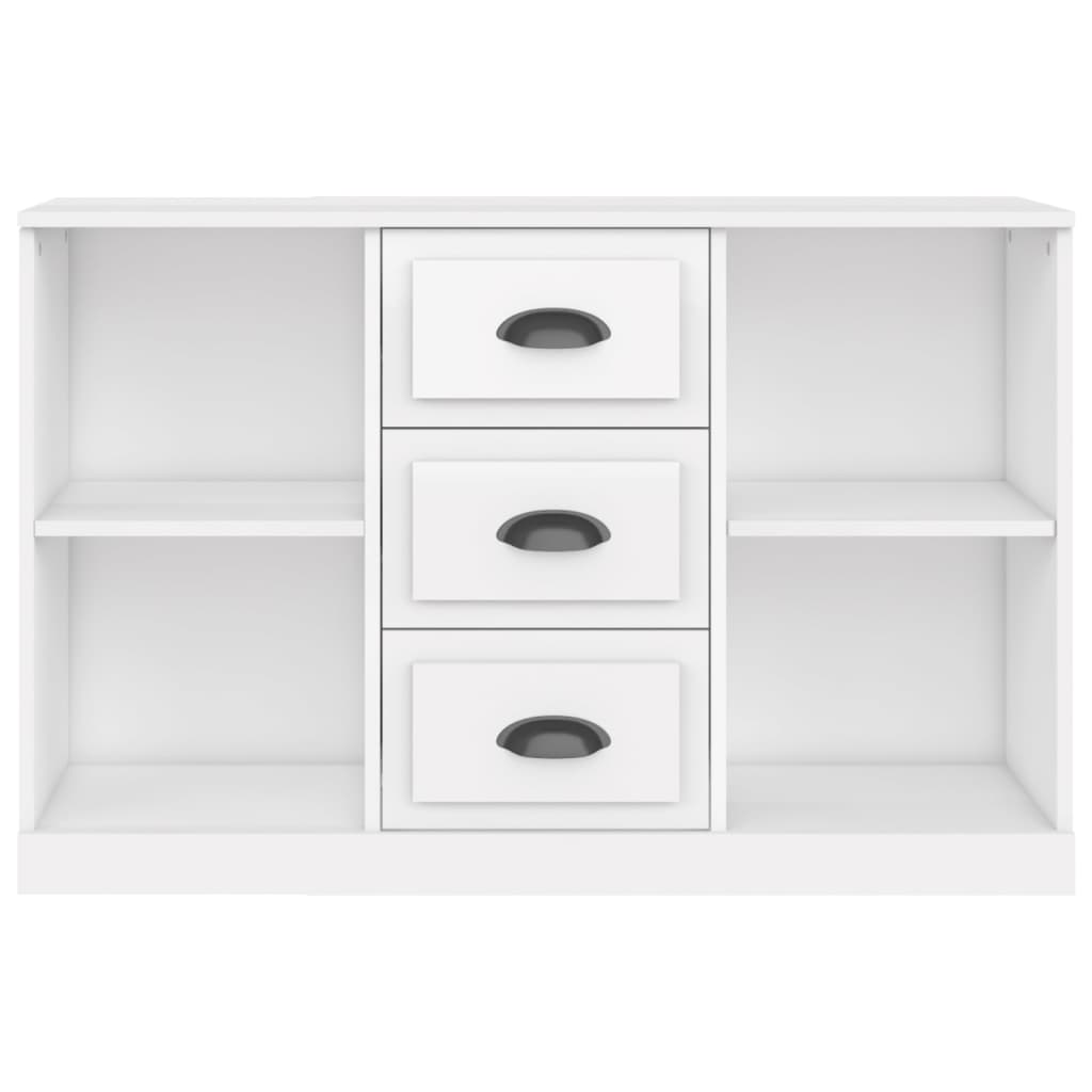 vidaXL Credenza Bianco Lucido 104,5x35,5x67,5 cm in Legno Multistrato