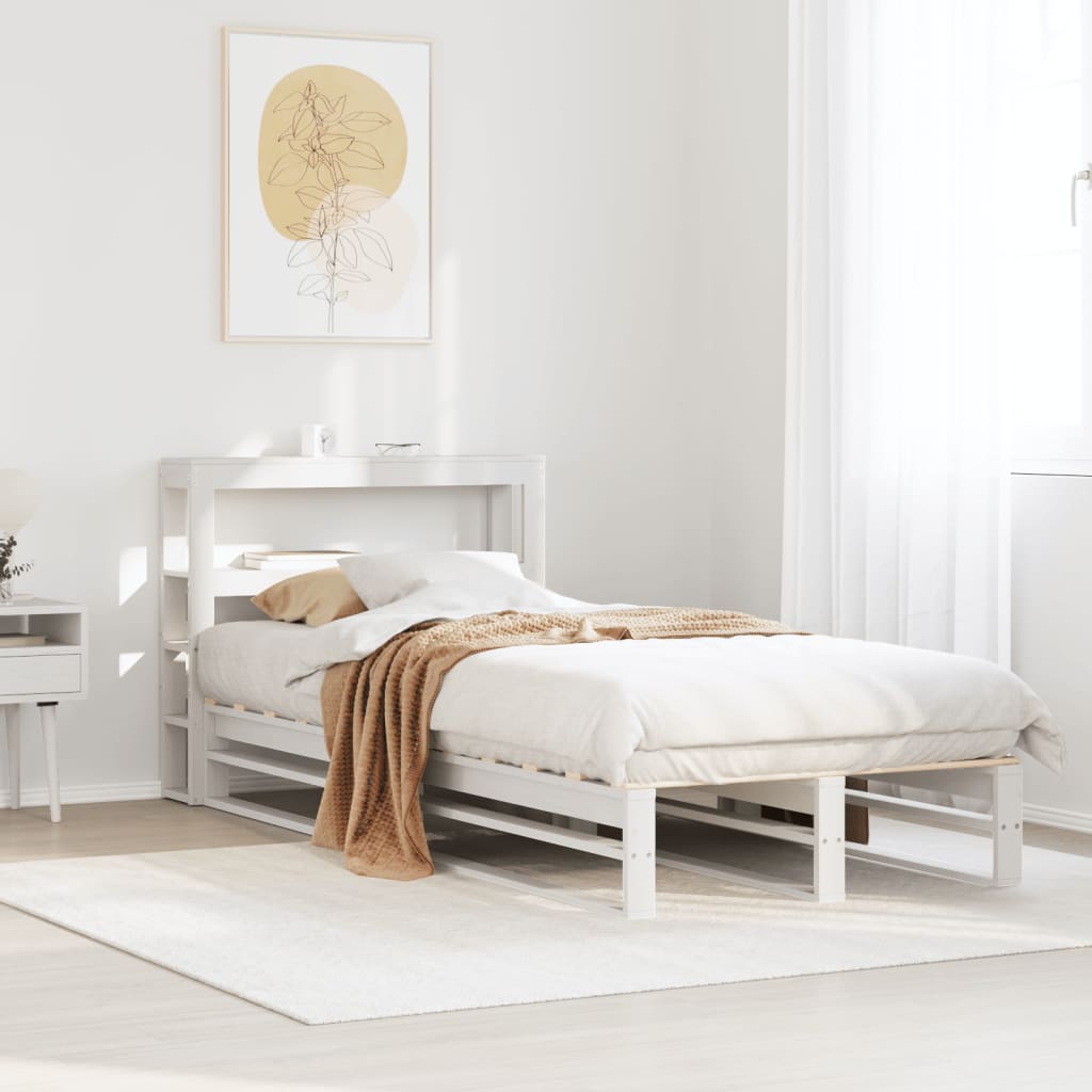 vidaXL Letto senza Materasso Bianco 90x200 cm Legno Massello di Pino