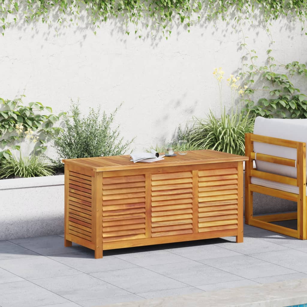 vidaXL Contenitore Giardino con Feritoia 113x50x56cm Massello Acacia