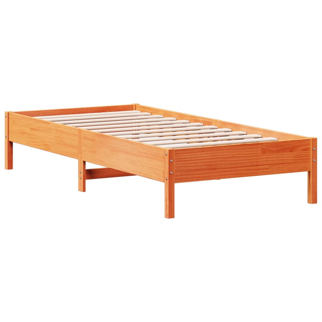 vidaXL Letto senza Materasso Marrone Cera 90x200 cm Legno di Pino