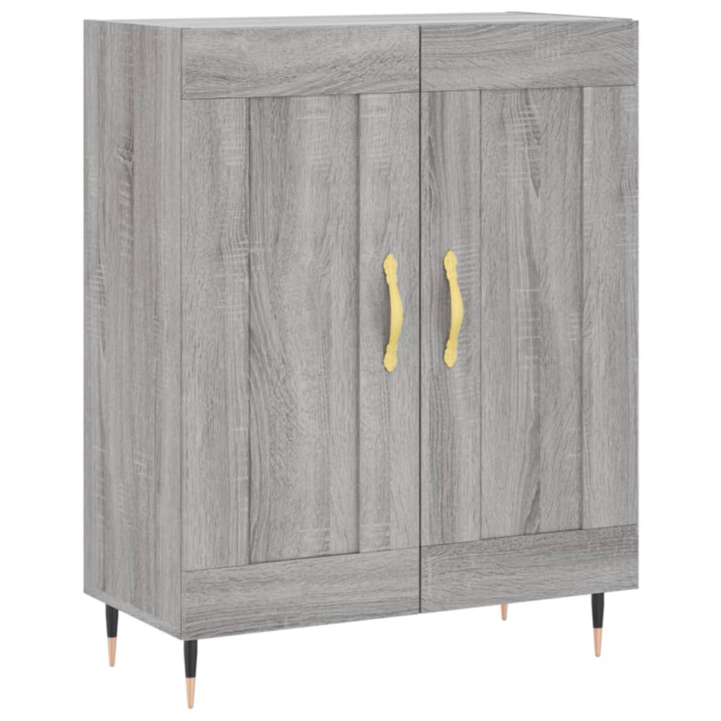 vidaXL Credenza Grigio Sonoma 69,5x34x180 cm in Legno Multistrato