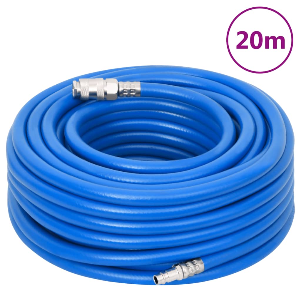 vidaXL Tubo d'Aria Blu 0,7" 20 m in PVC