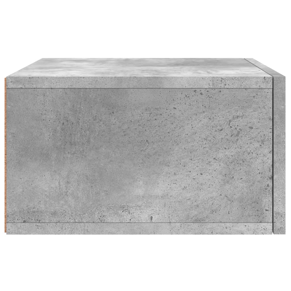 vidaXL Comodini a Muro 2 pz Grigio Cemento 35x35x20 cm