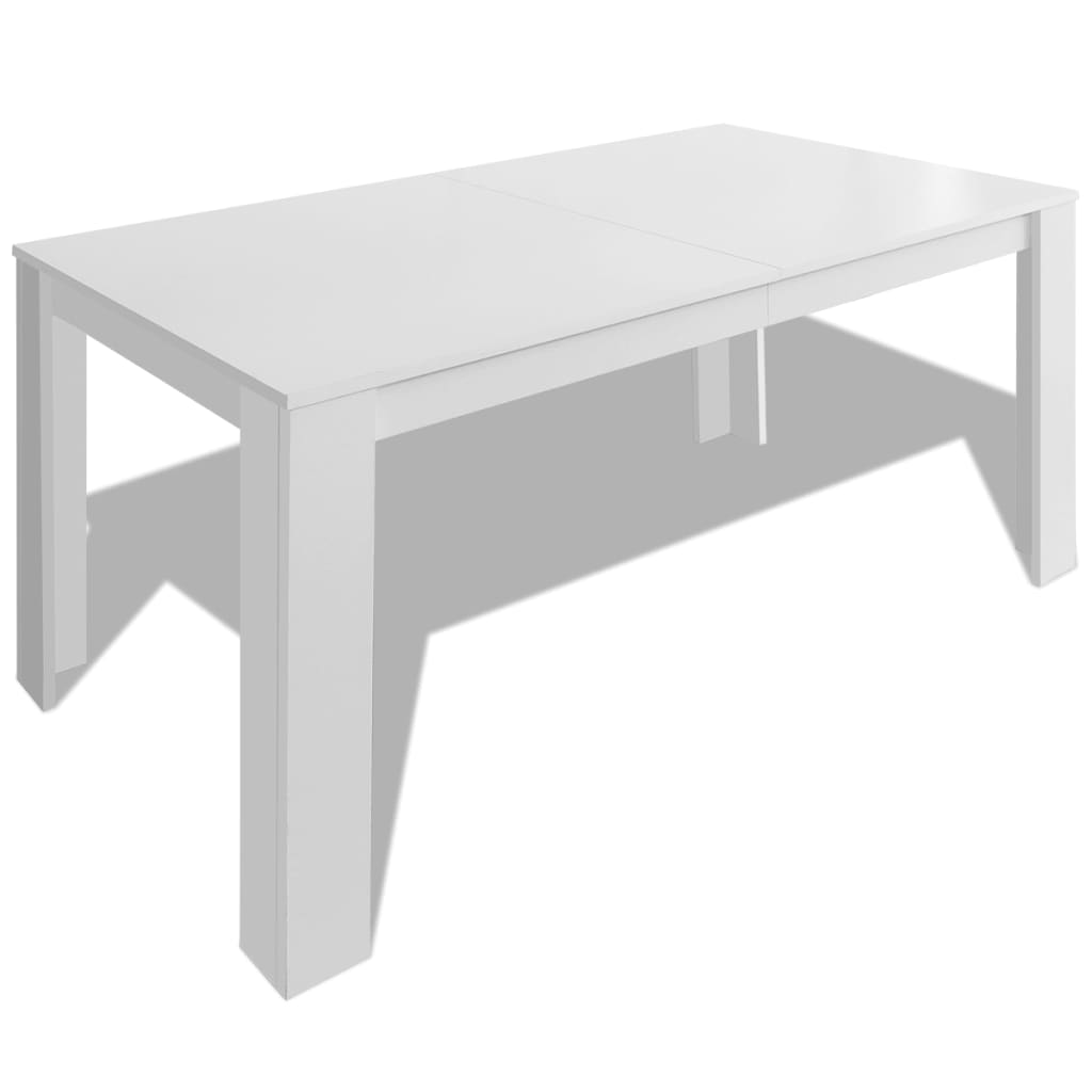 vidaXL Tavolo da Pranzo 140x80x75 cm Bianco